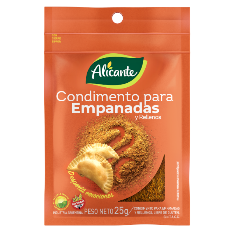 Tempero - Condimento para Empanadas y Rellenos - Alicante 25g Tempero - Condimento para Empanadas y Rellenos - Alicante 25g