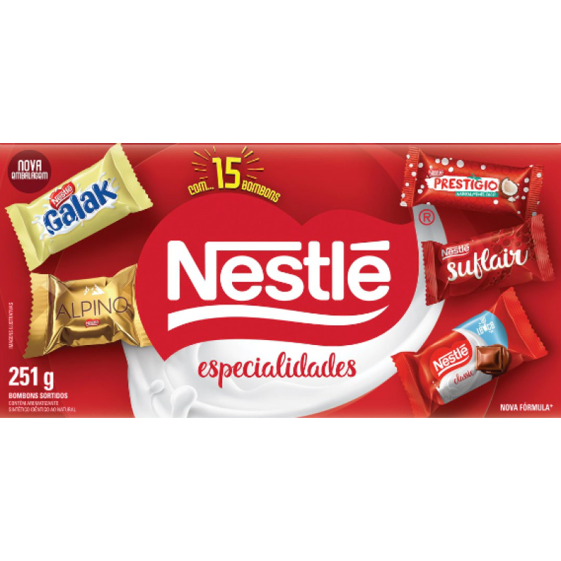 Caixa de Bombons Especialidades 251g NESTLÉ Caixa de Bombons Especialidades 251g NESTLÉ