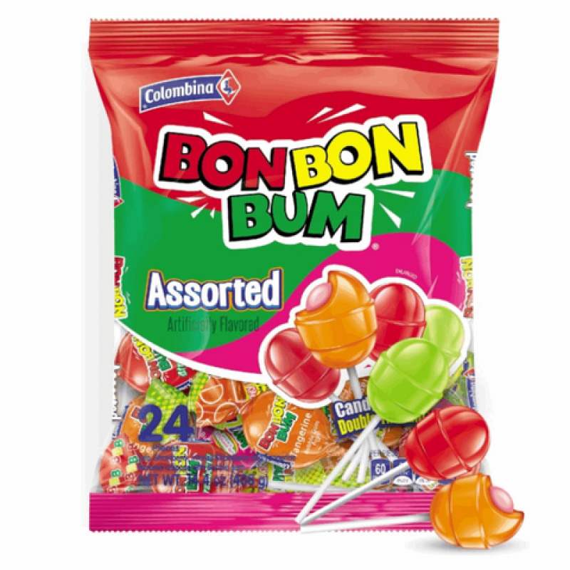Pirulitos Sortidos - Bon Bon Bum 408g Pirulitos Sortidos - Bon Bon Bum 408g