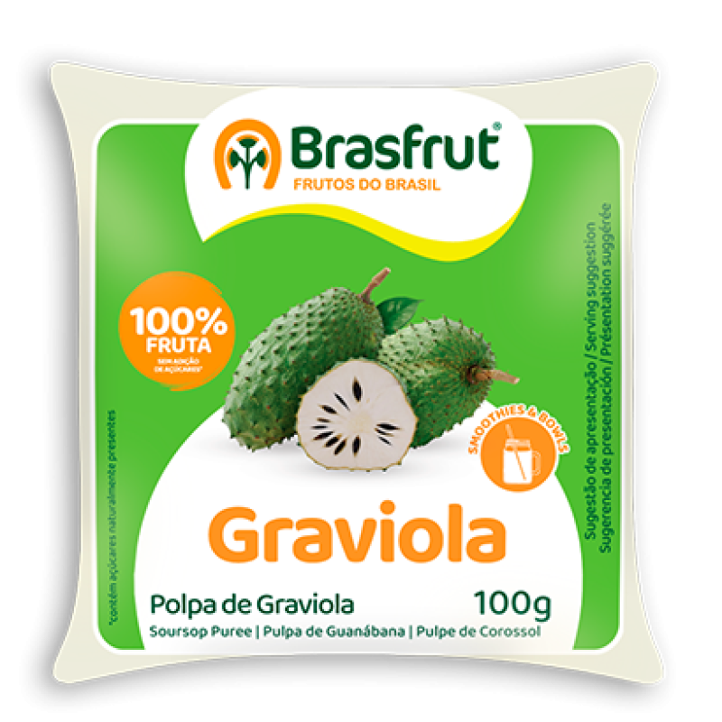Polpa de Graviola (Guanábana) 100g Brasfrut Polpa de Graviola (Guanábana) 100g Brasfrut