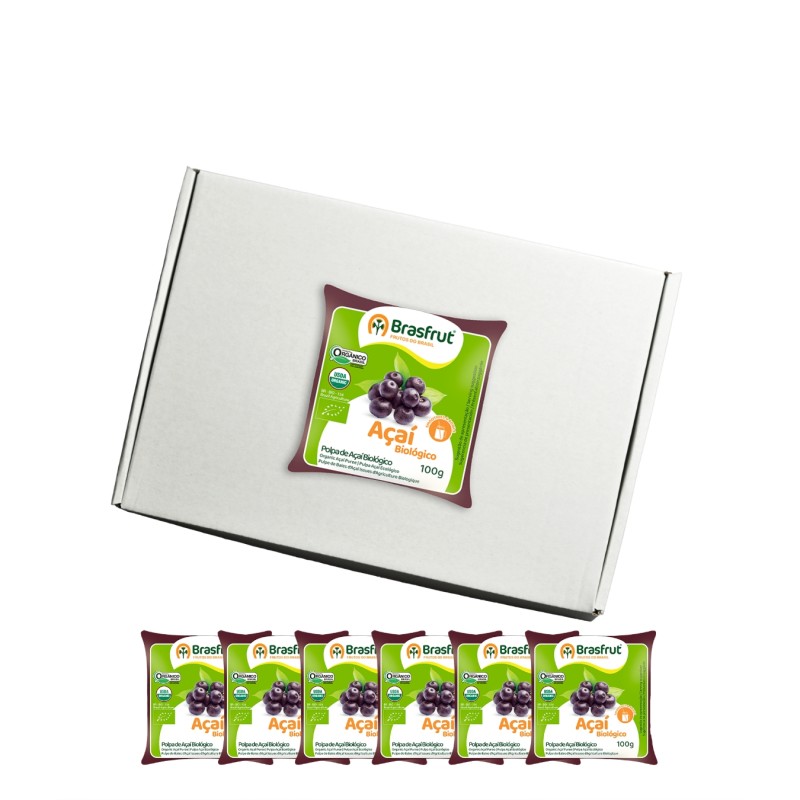 Polpa de Açaí Biológico 1,2kg (12x100g) Brasfrut Polpa de Açaí Biológico 1,2kg (12x100g) Brasfrut