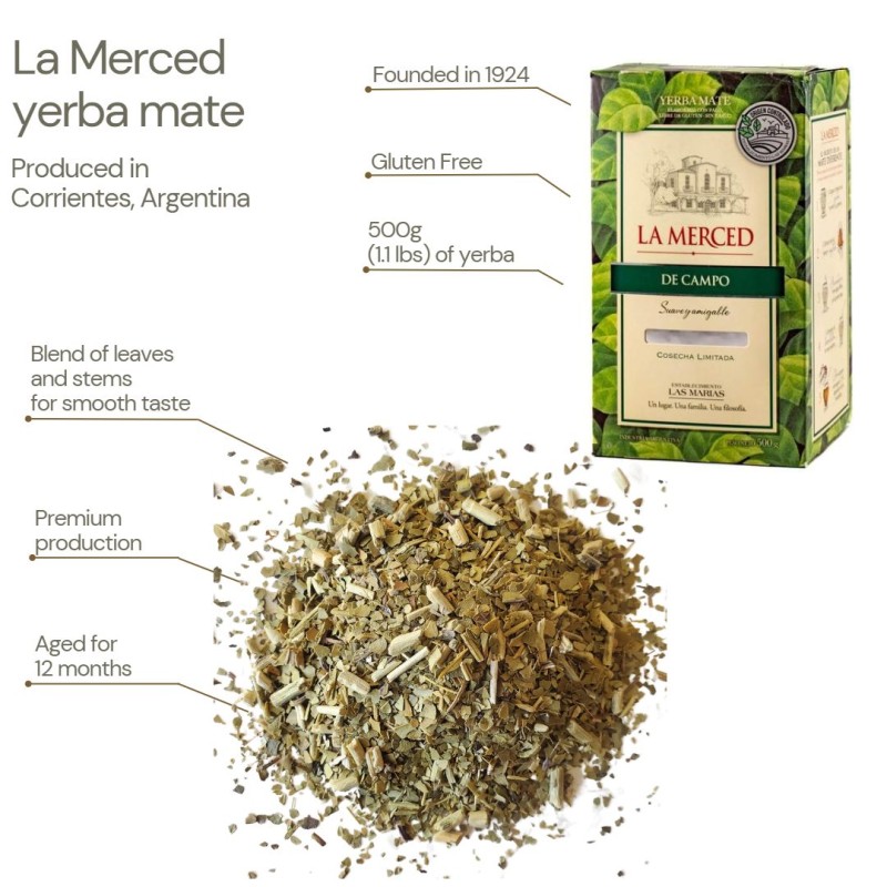 Yerba Mate La Merced De Campo 500g - Argentina Yerba Mate La Merced De Campo 500g - Argentina