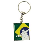 Chaveiro Bandeira do Brasil & Cristo 