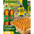 Combo da Copa - 100 mini coxinhas fritas + 2 Guaranás Pet 1.5L