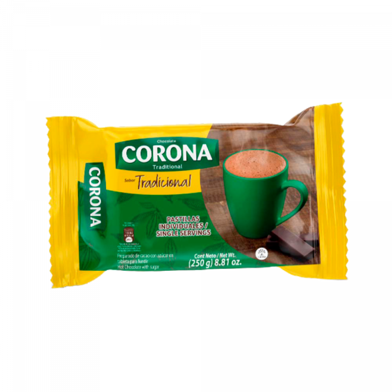Chocolate Corona Tradicional para bebida de Cacao 250g Chocolate Corona Tradicional para bebida de Cacao 250g