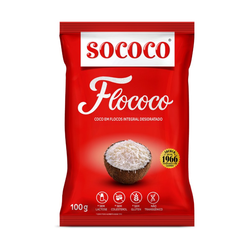 Flococo Coco em flocos Sococo 100g Flococo Coco em flocos Sococo 100g