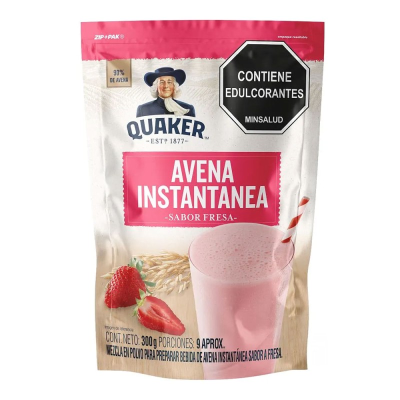 Avena Instantánea sabor Fresa - Quaker 300g Avena Instantánea sabor Fresa - Quaker 300g