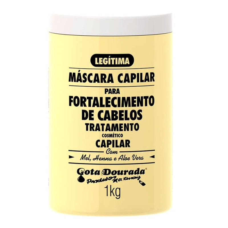 Máscara De Fortalecimento De Cabelos - Gota Dourada 1kg Máscara De Fortalecimento De Cabelos - Gota Dourada 1kg