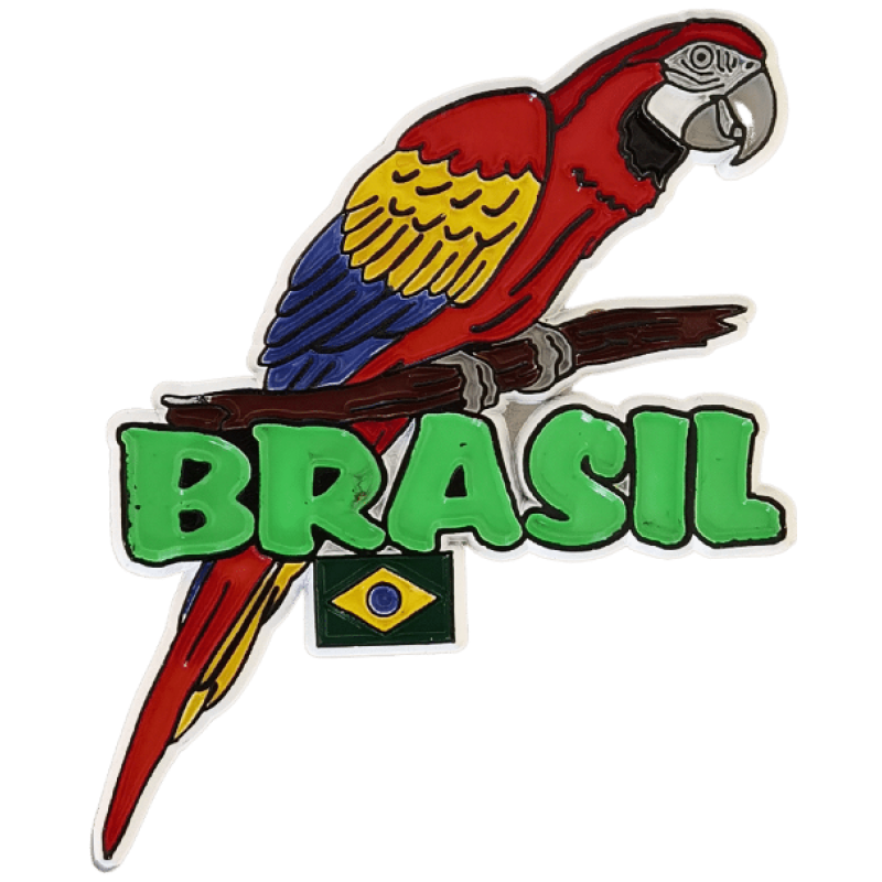 Ímã de Geladeira Arara & Brasil II Ímã de Geladeira Arara & Brasil II