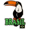 Ímã de Geladeira Tucano Brasil 