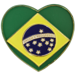 Ímã de Geladeira Coração Brasil 