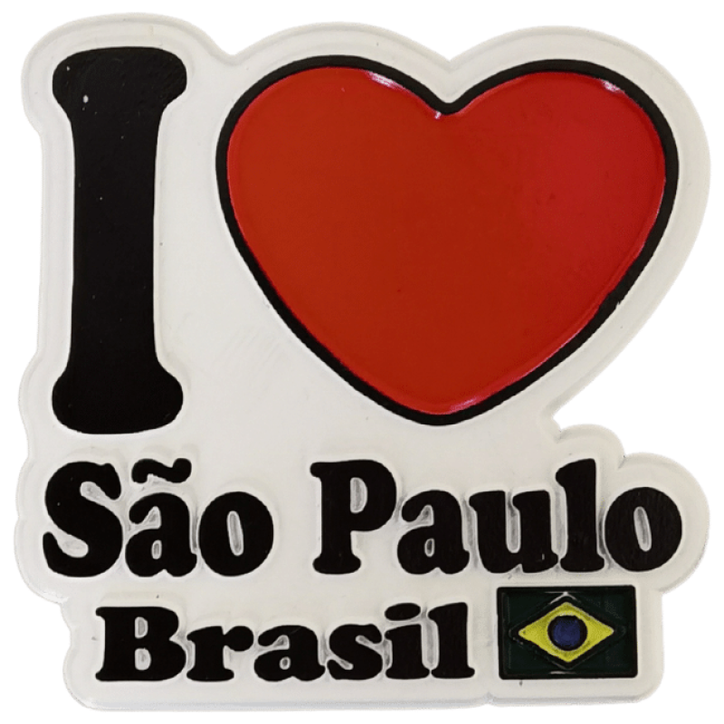 Ímã de Geladeira Eu ❤️ São Paulo Ímã de Geladeira Eu ❤️ São Paulo