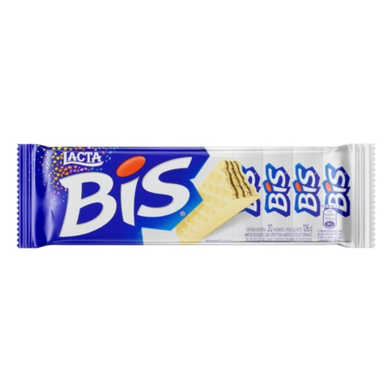 Chocolate BIS branco Lacta 126g Chocolate BIS branco Lacta 126g