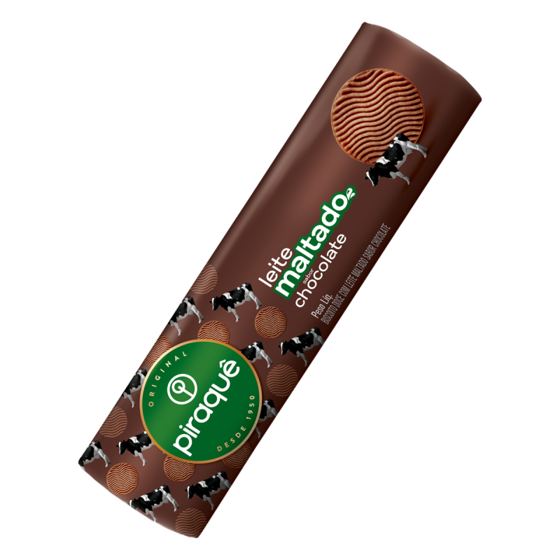 Biscoito De Leite Maltado & Chocolate Piraquê 132g Biscoito De Leite Maltado & Chocolate Piraquê 132g