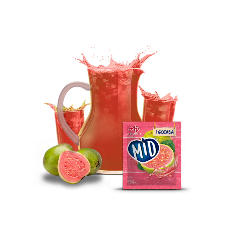 Refresco em pó MID Goiaba 25g Refresco em pó MID Goiaba 25g