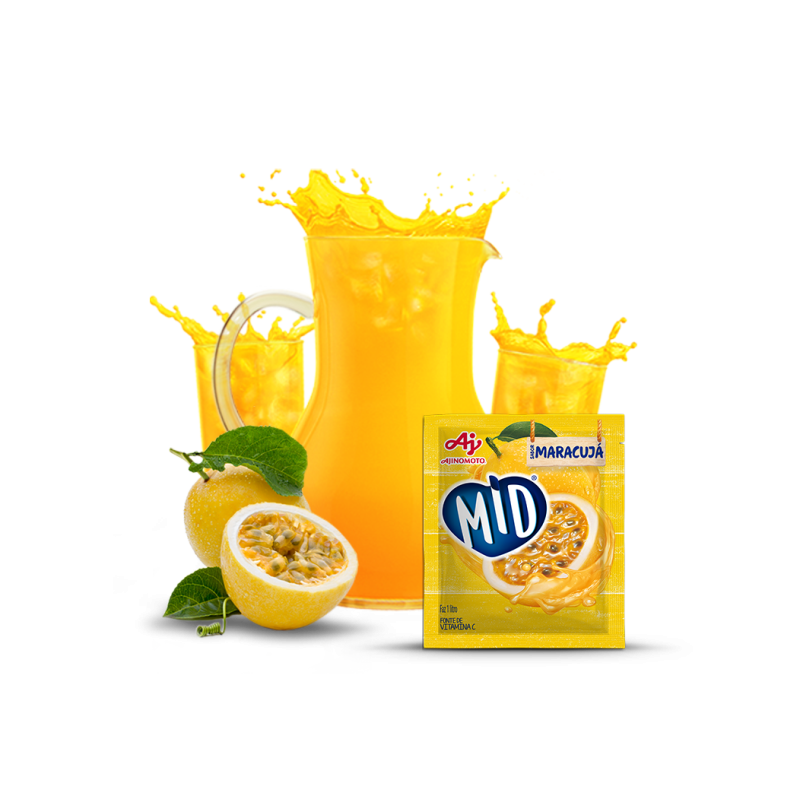 Refresco em pó MID Maracujá 25g Refresco em pó MID Maracujá 25g