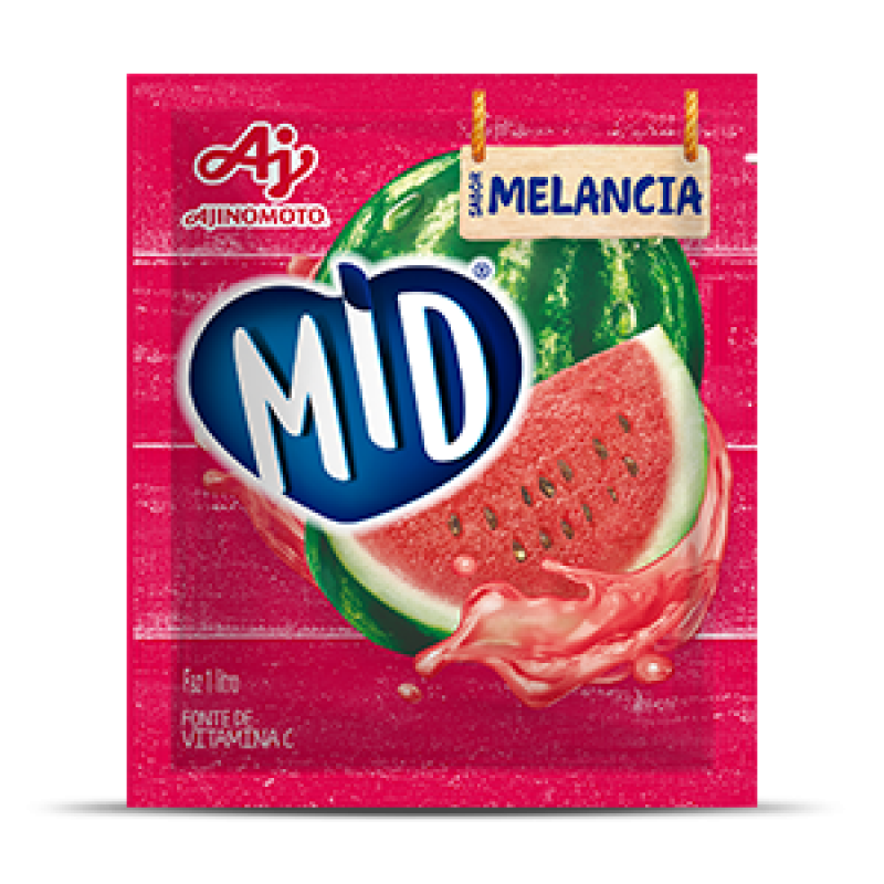 Refresco em pó MID Melancia 25g Refresco em pó MID Melancia 25g