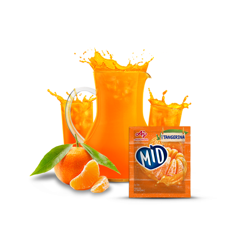 Refresco em pó MID Tangerina 25g Refresco em pó MID Tangerina 25g