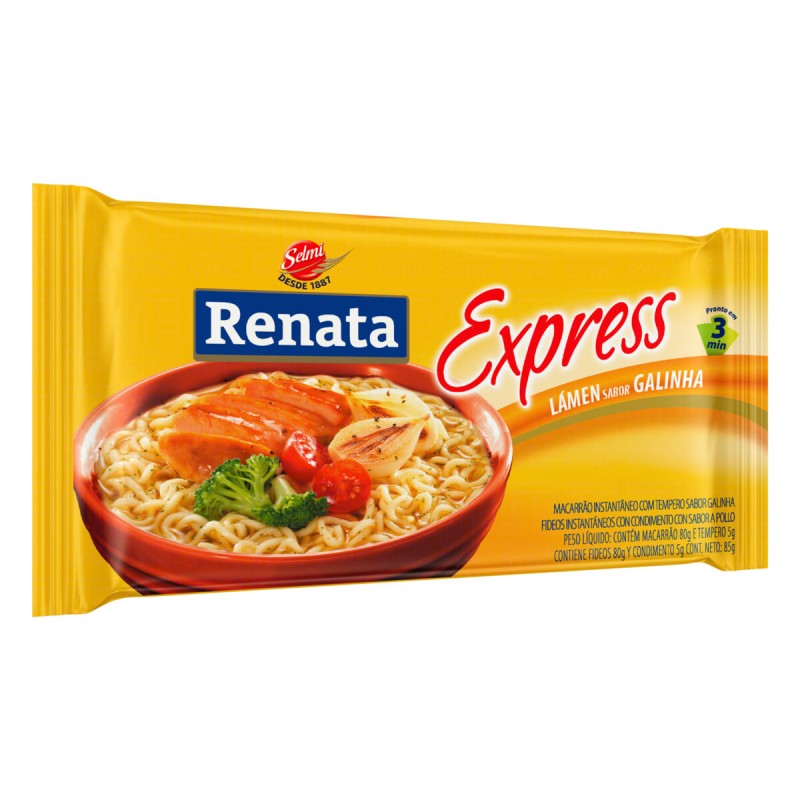 Miojo sabor Galinha Caipira Renata Express 85g Miojo sabor Galinha Caipira Renata Express 85g
