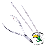 Alicate de Cutícula c/ Espátula e Palito 778-EP Inox Mundial