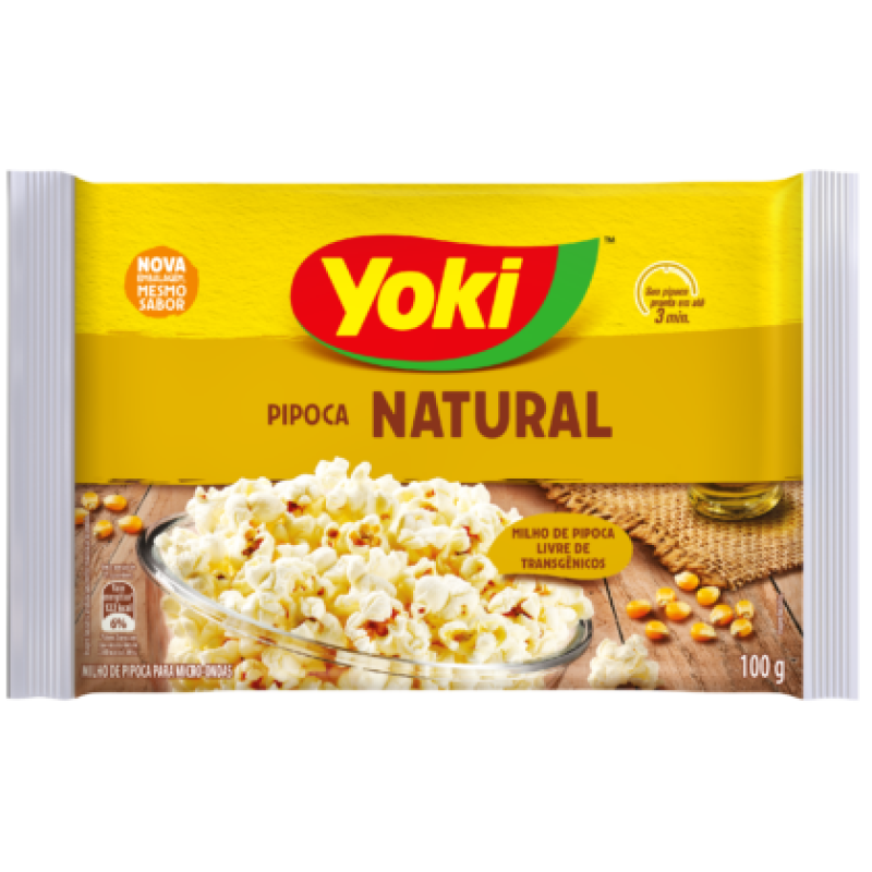 Pipoca para Microondas Sabor Natural YOKI 100g Pipoca para Microondas Sabor Natural YOKI 100g