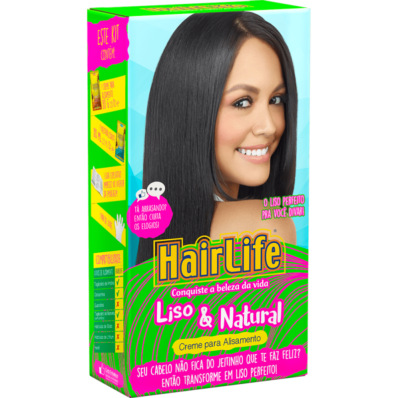 Creme Alisante HairLife Liso & Natural KIT Creme Alisante HairLife Liso & Natural KIT