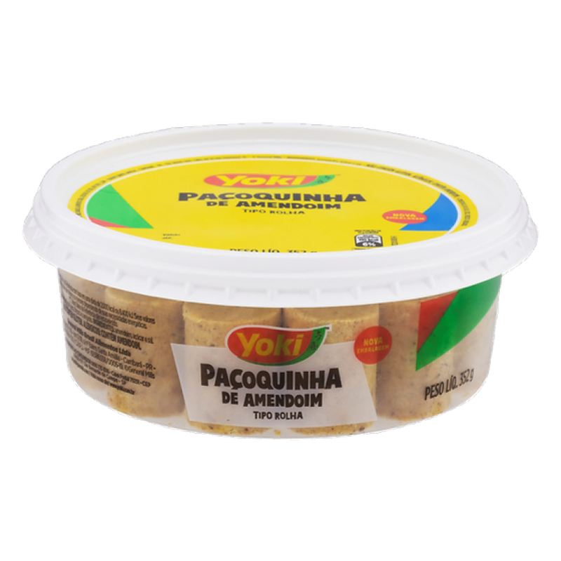 Paçoquinha de Rolha Tradicional Brasileira YOKI Pote 352g Paçoquinha de Rolha Tradicional Brasileira YOKI Pote 352g
