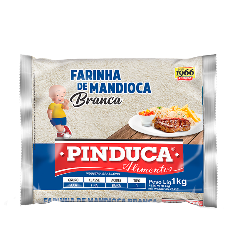 Farinha de Mandioca Branca Grossa Pinduca 1kg Farinha de Mandioca Branca Grossa Pinduca 1kg