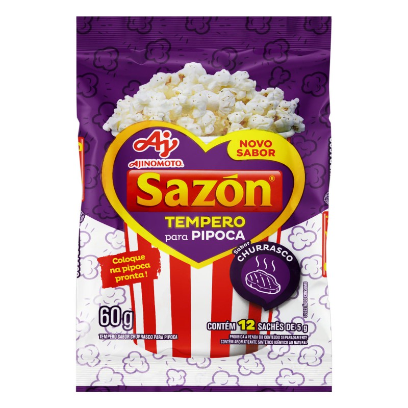 Sazon Tempero para Pipoca sabor Churrasco 60g Sazon Tempero para Pipoca sabor Churrasco 60g