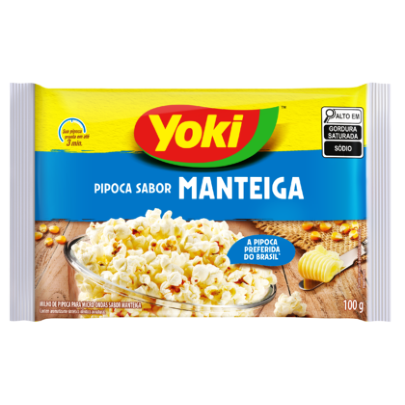 Pipoca para Microondas Manteiga YOKI 100g Pipoca para Microondas Manteiga YOKI 100g