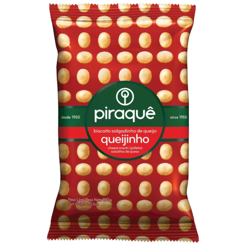 Biscoito Salgado Piraquê Queijinho 100g Biscoito Salgado Piraquê Queijinho 100g