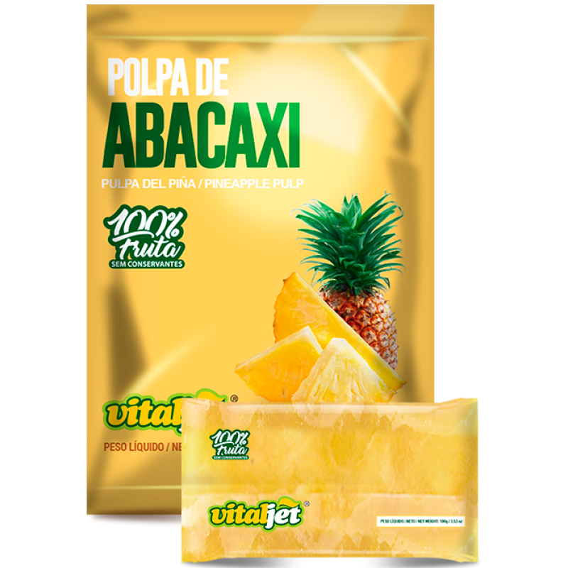 Polpa de Abacaxi VitalJet 400g (4x100g) Polpa de Abacaxi VitalJet 400g (4x100g)