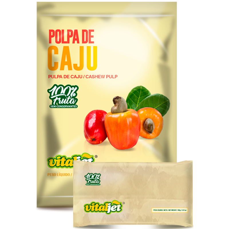 Polpa de Caju VitalJet 400g (4x100g) Polpa de Caju VitalJet 400g (4x100g)
