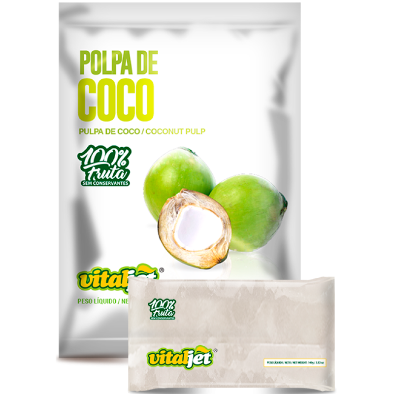 Polpa de Coco VitalJet 400g (4x100g) Polpa de Coco VitalJet 400g (4x100g)