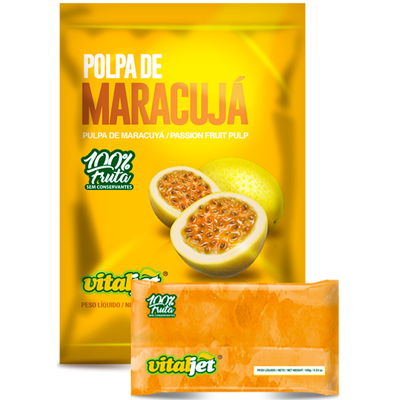 Polpa de Maracujá VitalJet 400g (4x100g) Polpa de Maracujá VitalJet 400g (4x100g)