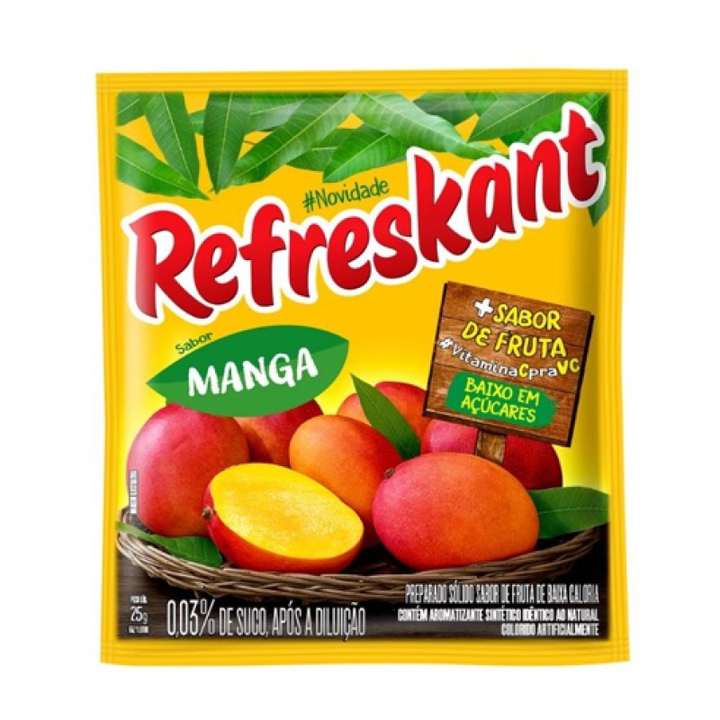 Refresco em pó sabor Manga Refreskant 25g Refresco em pó sabor Manga Refreskant 25g