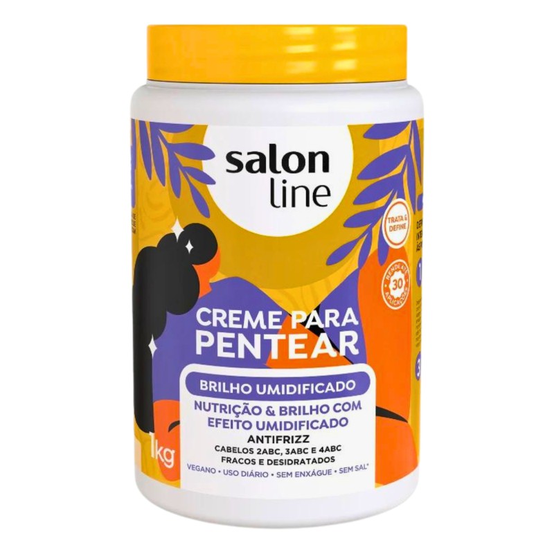 Creme Para Pentear Brilho Molhado - Salon Line 1kg Creme Para Pentear Brilho Molhado - Salon Line 1kg
