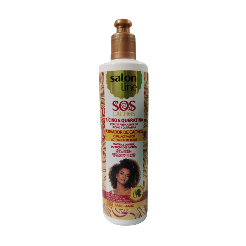 Ativador de Cachos S.O.S Cachos Rícino e Queratina Salon Line 5 in 1 300ml Ativador de Cachos S.O.S Cachos Rícino e Queratina Salon Line 5 in 1 300ml