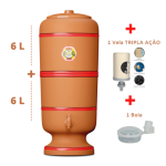 Filtro de Barro São Pedro - 6 litros + 1 vela Tripla Ação
