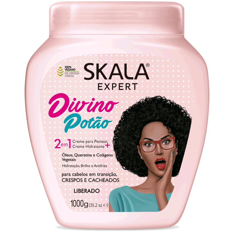 Creme de Tratamento Crespo Divino Potão - 2 em 1 - Creme para Pentear + Creme Hidratante Skala 1kg Creme de Tratamento Crespo Divino Potão - 2 em 1 - Creme para Pentear + Creme Hidratante Skala 1kg