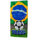 Toalha de Praia - Brasil e Futebol 