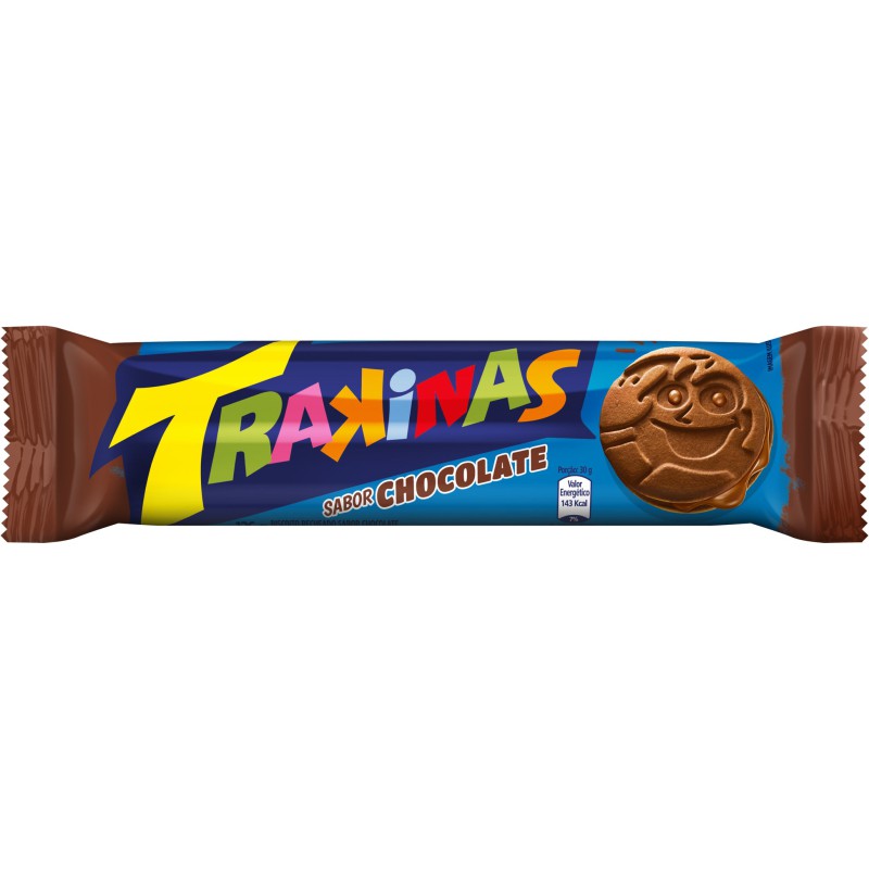 Biscoito Recheado Trakinas Chocolate 126g Biscoito Recheado Trakinas Chocolate 126g