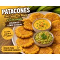 Patacones de Platanos con Salsa de Maiz o Guacamole