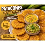 Patacones de Platanos con Salsa de Maiz o Guacamole